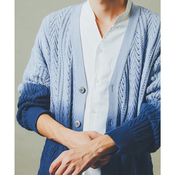 アバハウス（ABAHOUSE）/【透かし編み】グラデーション シアー カーディガン アバハウス（ABAHOUSE）/【透かし編み】グラデーション シアー