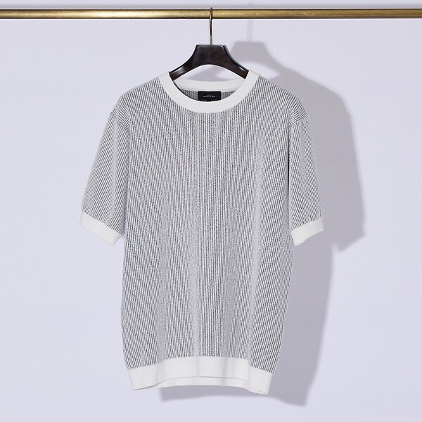 アバハウス（ABAHOUSE）/【2024新色】針抜きプレーティング ニットTシャツ