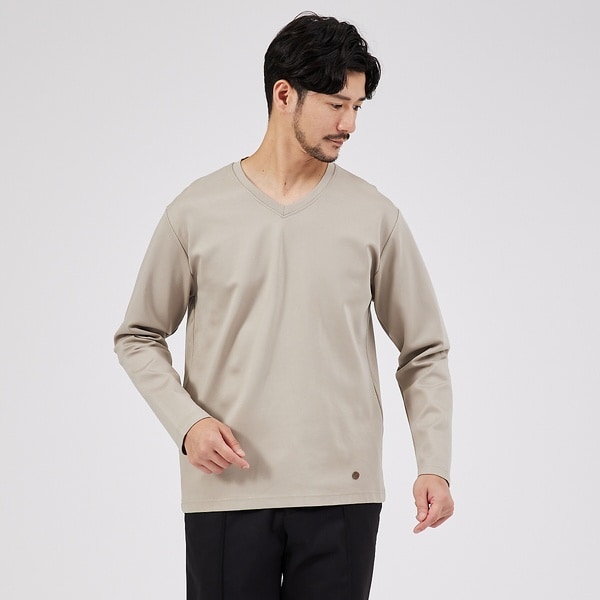 アバハウス（ABAHOUSE）/【Vネック】ECO VERO レーヨンポンチTシャツ / ロンT