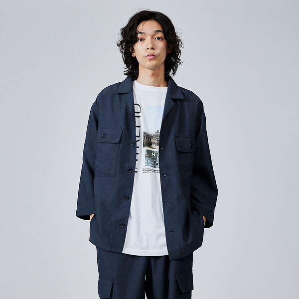 アバハウス（ABAHOUSE）/【セットアップ対応】リネンライクミリタリーシャツ/CPOシャツ_19