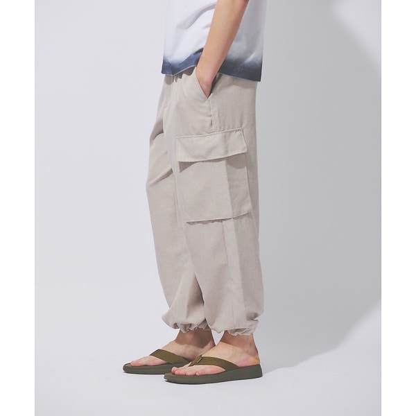 アバハウス（ABAHOUSE）/【セットアップ対応】リネンライク カーゴパンツ / ワイドパンツ