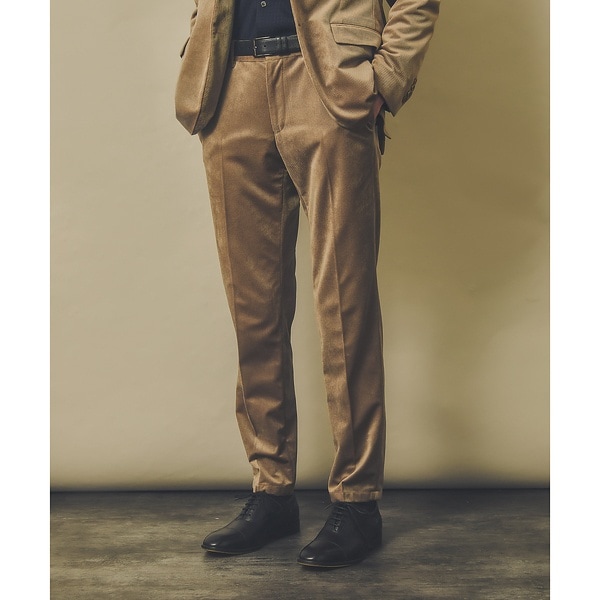 アバハウス（ABAHOUSE）/【セットアップ対応/FLEX PANTS】ベロア ツイル&コールプリント スラッの通販は