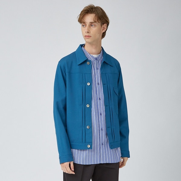 アバハウス（ABAHOUSE）/【デニムディテール】ストレッチポンチ トラッカーブルゾン / ポンチGジャン