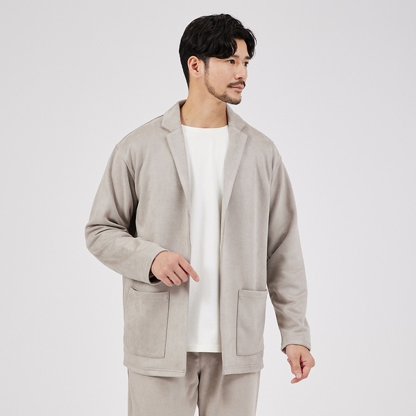 アバハウス（ABAHOUSE）/【セットアップ対応】ネオスエード ジャケット カーディガン / シルキータッチ