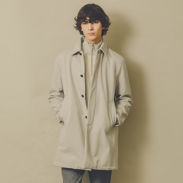 アバハウス（ABAHOUSE）/【高機能アウター】フリース ボンディング ステンカラーコート