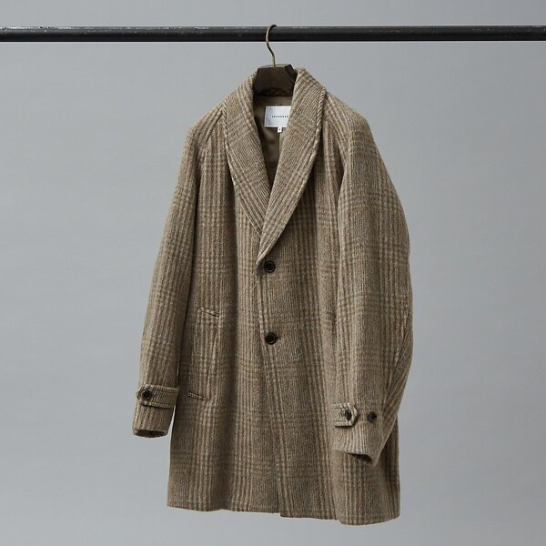 アバハウス（ABAHOUSE）/【MANTECO】チェック柄 ウール ショールカラー ハーフコート / チェスタの通販は 41,580円