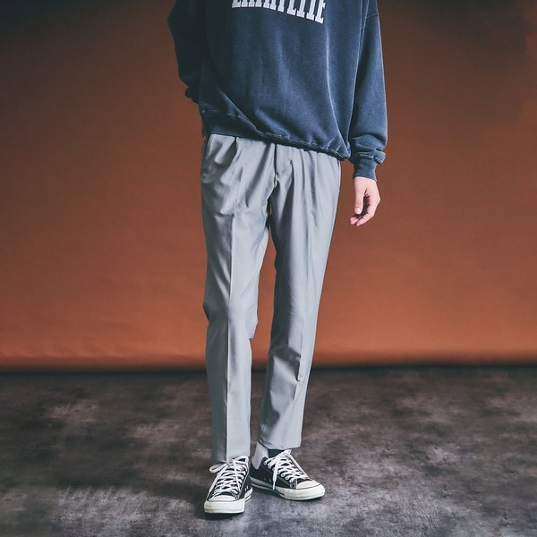 アバハウス（ABAHOUSE）/【360°HYPER−STRETCH】1プリーツ テーパード イージーパンツ/吸