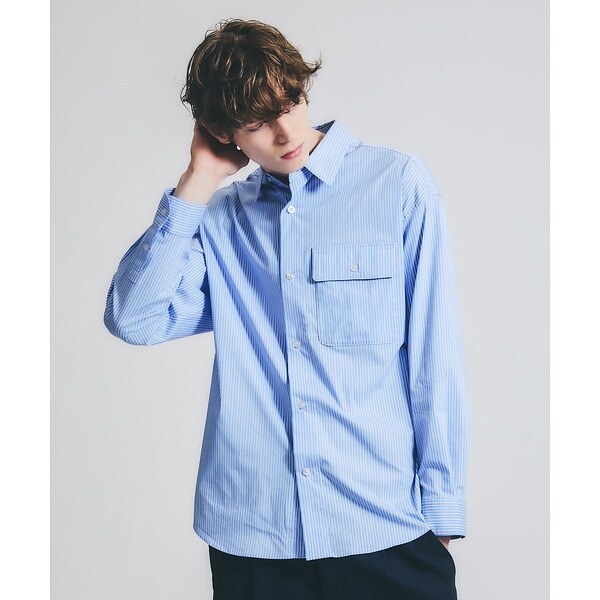 アバハウス（ABAHOUSE）/クリア ストライプ レギュラーカラーシャツ