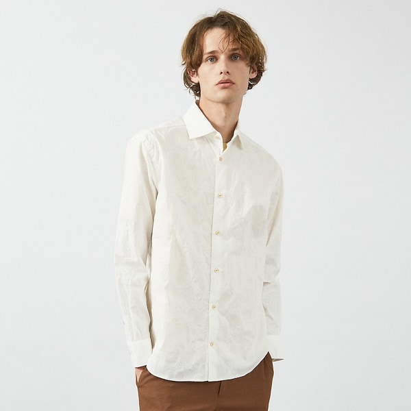 アバハウス（ABAHOUSE）/【フラワー刺繍】コットンタイプライター シャツ