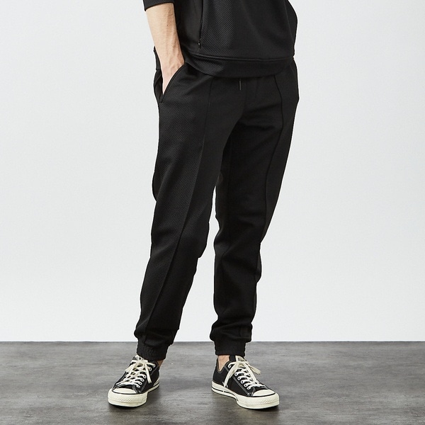 アバハウス（ABAHOUSE）/【セットアップ対応】カルゼダンボール ピンタック  ジョガーパンツ / イージー