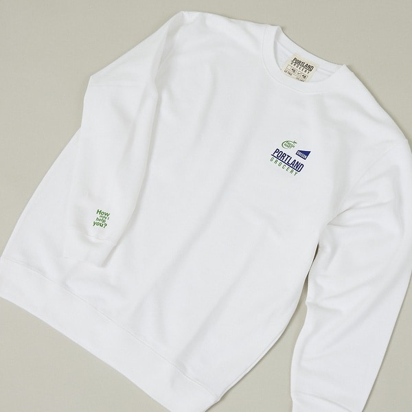 アバハウス（ABAHOUSE）/【PORTLAND−GROCERY】ロゴプリント クルーネックスウェット / L