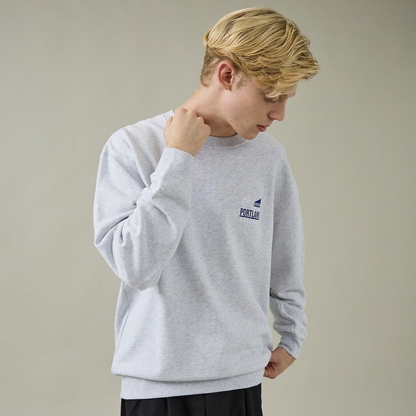 アバハウス（ABAHOUSE）/【PORTLAND−GROCERY】ロゴプリント クルーネックスウェット / L