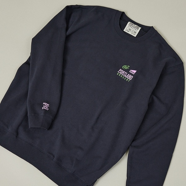 アバハウス（ABAHOUSE）/【PORTLAND−GROCERY】ロゴプリント クルーネックスウェット / L