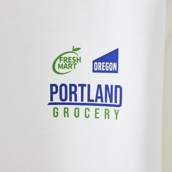 アバハウス（ABAHOUSE）/【PORTLAND−GROCERY】ロゴプリント クルーネックスウェット / L