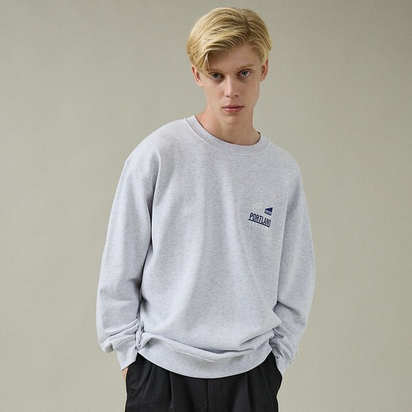 アバハウス（ABAHOUSE）/【PORTLAND−GROCERY】ロゴプリント クルーネックスウェット / L