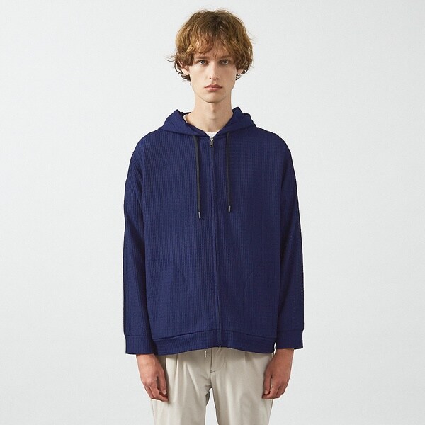   GOLF 総柄メッシュ ダブルジップパーカー M アバハウス（ABAHOUSE）/ブロック柄メッシュ ダブル ジップパーカー