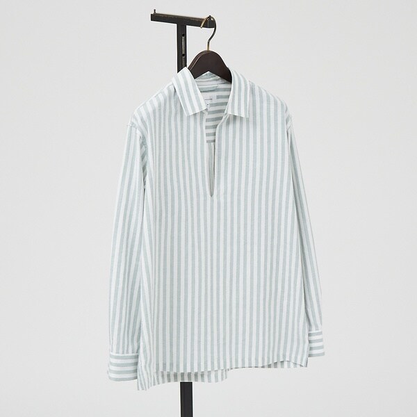 アバハウス（ABAHOUSE）/【リネンブレンド】スキッパー プルオーバーシャツ_3