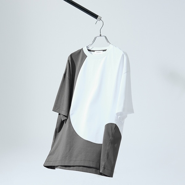 アバハウス（ABAHOUSE）/ウズマキ バイカラー 半袖Tシャツ / オーバーサイズ