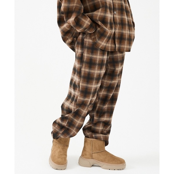 アバハウス（ABAHOUSE）/【Revo．レボ】ルーズフィットオンブレーチェックイージーパンツ /グランジ/ユ