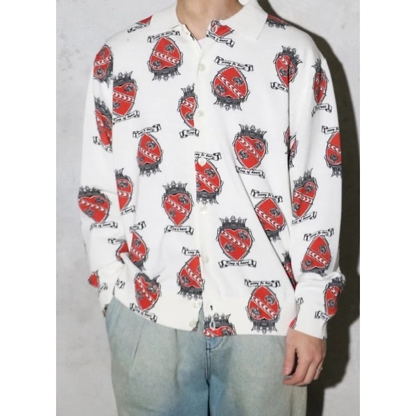 アバハウス（ABAHOUSE）/【TOWNCRAFT 】PRINTED POLO CARDIGAN/ポロカーディ