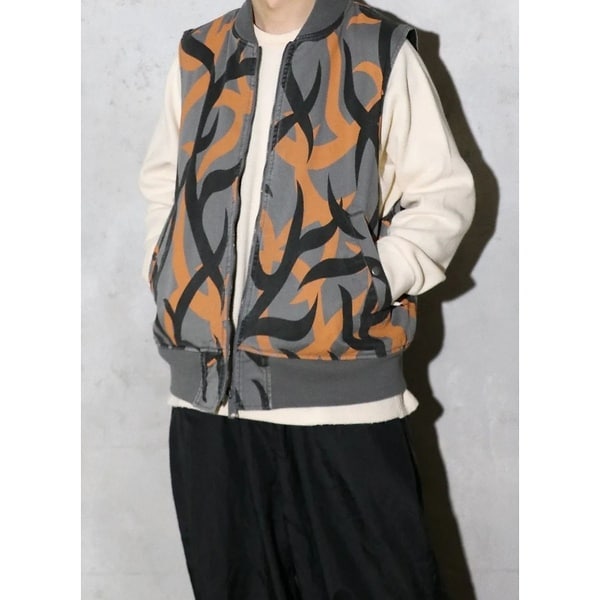 アバハウス（ABAHOUSE）/【MADE IN STANDARD】PRINTED MA−1 VEST REVE