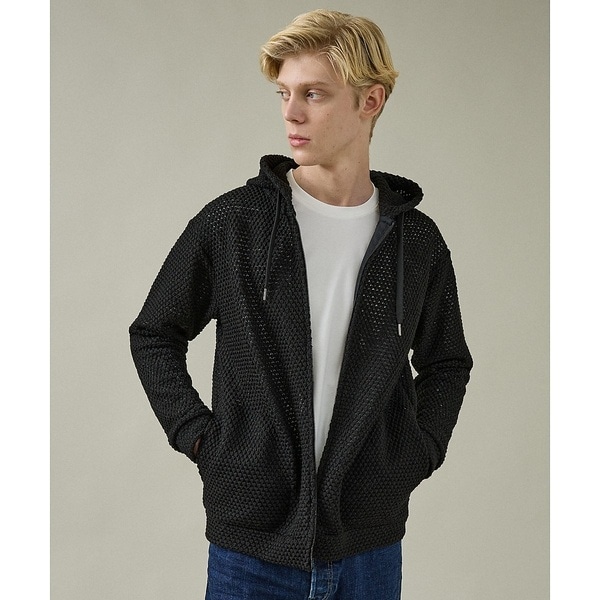 アバハウス（ABAHOUSE）/シェルニット ダブルジップパーカー