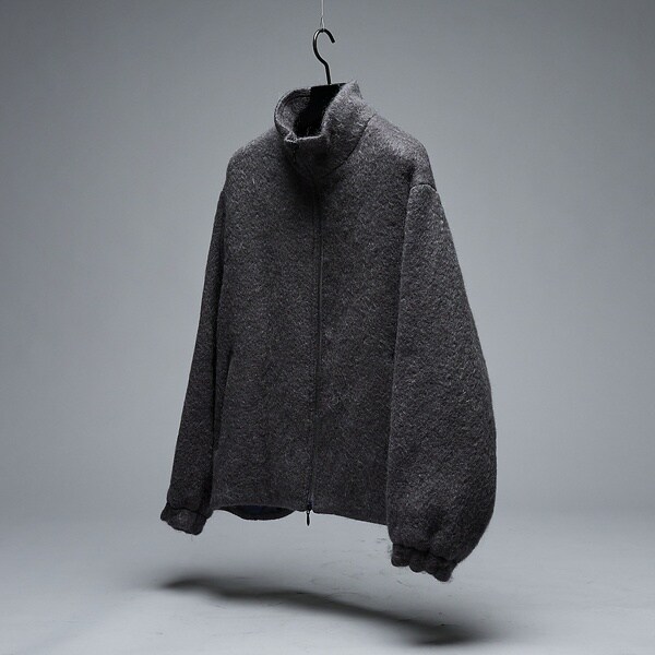 アバハウス（ABAHOUSE）/ウール×モヘア シャギー スタンドカラーブルゾン
