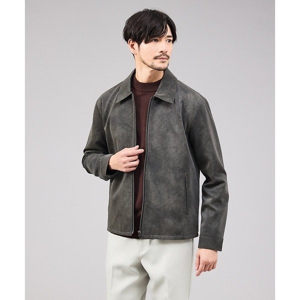 アバハウス（ABAHOUSE）/【ネオレザー】ヴィンテージライク ジップブルゾン