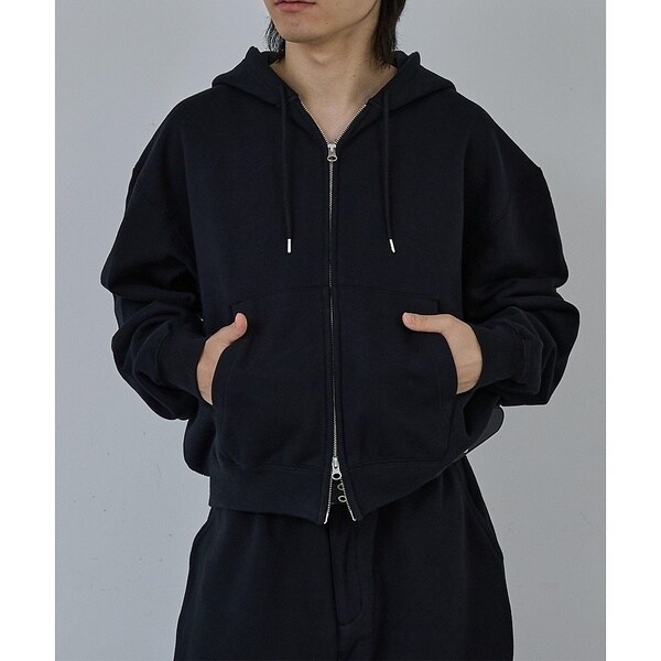 アバハウス（ABAHOUSE）/【AH ABAHOUSE】クロップド ダブルジップ スウェットフーディー / セ