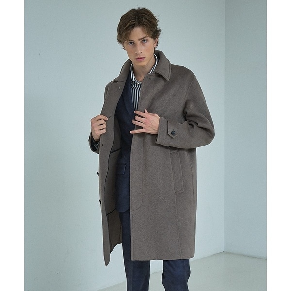 アバハウス（ABAHOUSE）/【ON/OFF兼用】ウールモッサ バルカラーコート / ステンカラー
