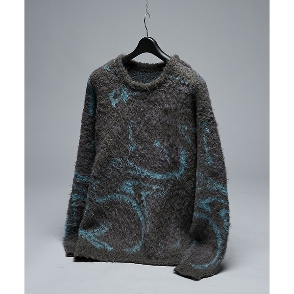 アバハウス（ABAHOUSE）/ループシャギー マーブル グラデーションニット