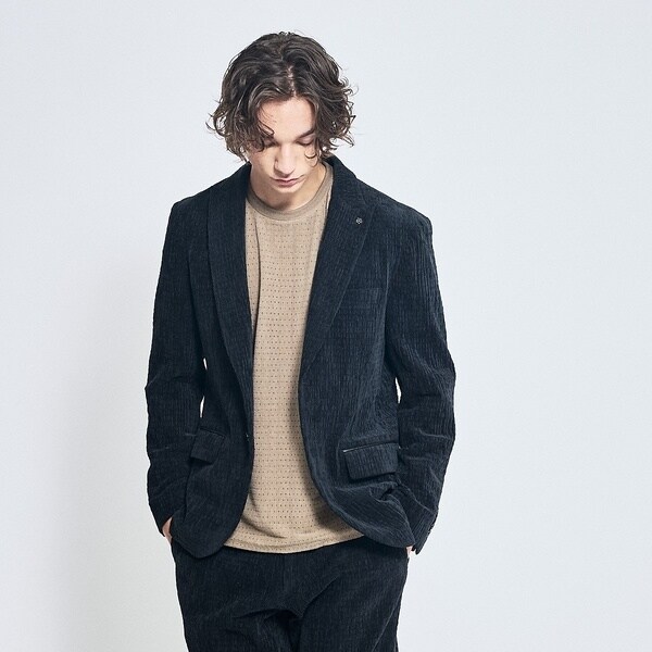 【NEW】アバハウス（ABAHOUSE）/【セットアップ対応】シャーリング コーデュロイ ジャケット