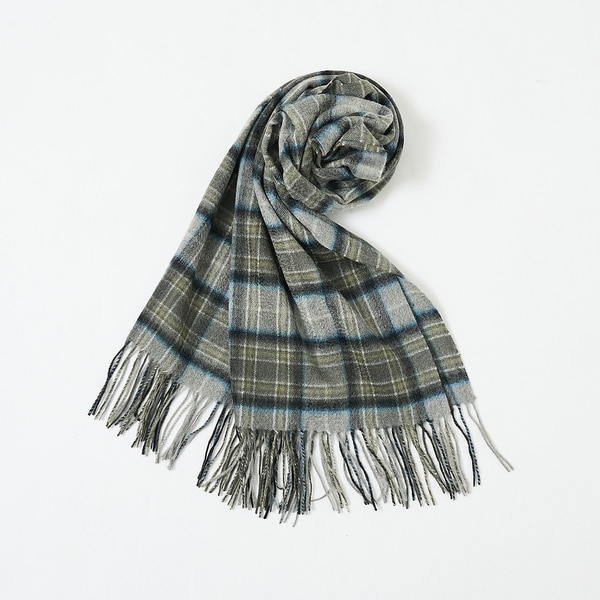 【NEW】アバハウス（ABAHOUSE）/【カシミヤ100％】チェック柄 マフラー 60×180