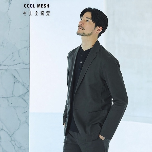 アバハウス（ABAHOUSE）/【SMART CLOSET】接触冷感 カットメッシュ ジャケット / セットアッ
