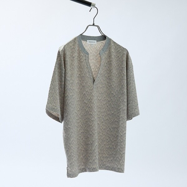 アバハウス(ABAHOUSE)/CREPE JERSEY ヘンリーネック スキッパーTシャツ アバハウス(ABAHOUSE)/CREPE JERSEY ヘンリーネック スキッパーTシャツ