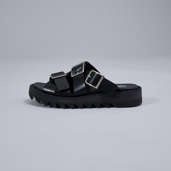 アルフレッド・バニスター（alfredoBANNISTER）/【WRAP SHOES】トリプル バックル ボリュームソール スライドサンダル