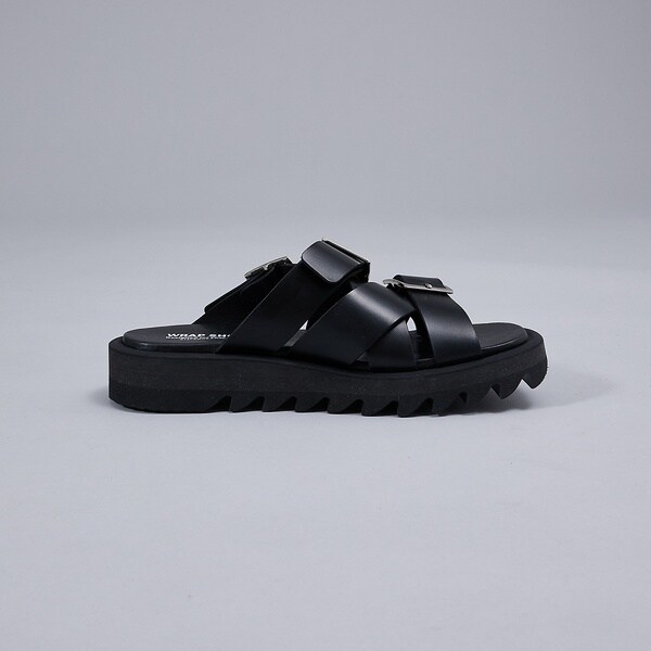 アルフレッド・バニスター（alfredoBANNISTER）/【WRAP SHOES】トリプル バックル ボリュームソール スライドサンダル_5