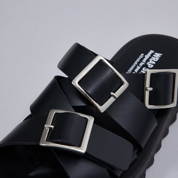 アルフレッド・バニスター（alfredoBANNISTER）/【WRAP SHOES】トリプル バックル ボリュームソール スライドサンダル_8