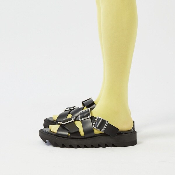 アルフレッド・バニスター（alfredoBANNISTER）/【WRAP SHOES】トリプル バックル ボリュームソール スライドサンダル_19