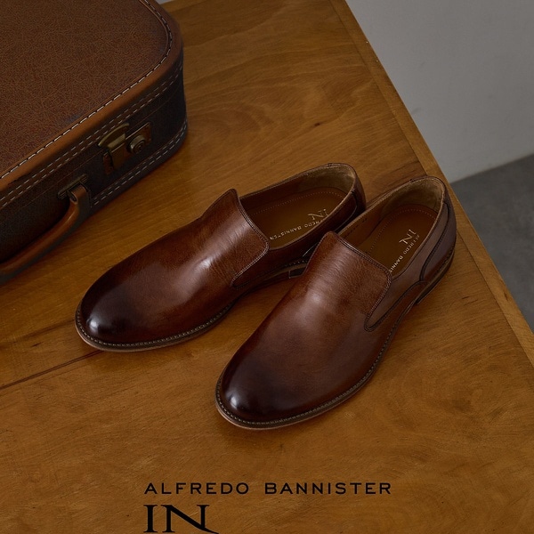 アルフレッド・バニスター（alfredoBANNISTER）/【WEB別注】プレーントゥ レザー スリッポン