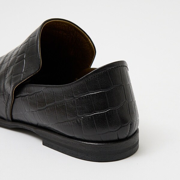 アルフレッド・バニスター（alfredoBANNISTER）/【型押し】ドレープ フラット シューズ アルフレッド・バニスター（alfredoBANNISTER）/【型押し】ドレープ