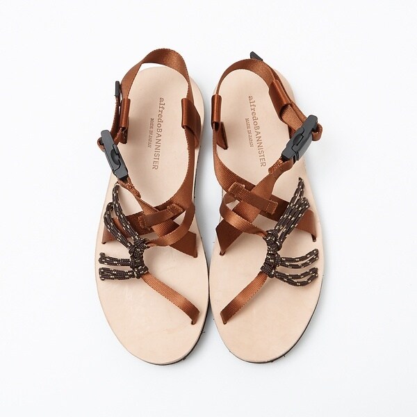 【美品】alfredo BANNISTER アルフレッドバニスター サンダル セール】 【定番】マルチクロス レザーサンダル （サンダル