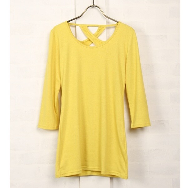 フェリーニ（fellini）/バックデザイン七分袖カットソー