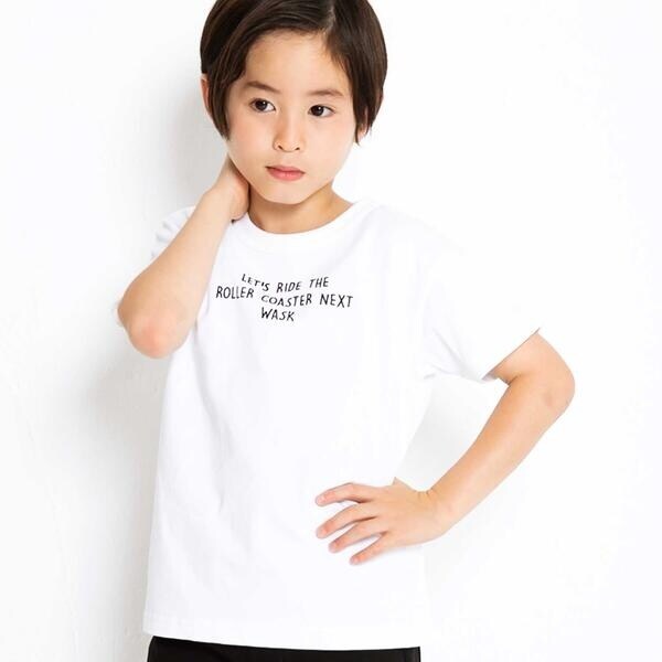 ワスク（WASK）/カラフル袖シャツ＆ロゴプリント半袖Tシャツ(100~160cm)_2