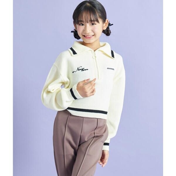 アナップキッズ&ガール(ANAP KIDS&GiRL)/ハーフジップ 衿付 アナップキッズ&ガール(ANAP KIDS&GiRL)/ハーフジップ 衿付