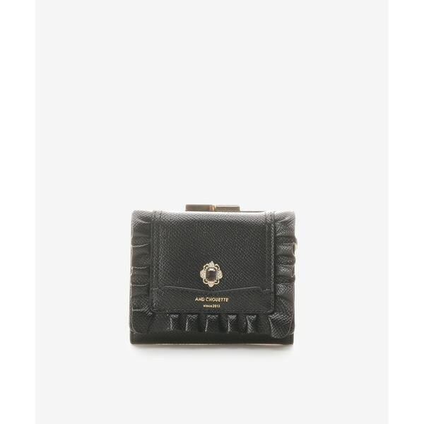 & chouette フリルビジュー三つ折り財布 & chouette】《推し事》フリルビジュー三つ折り財布