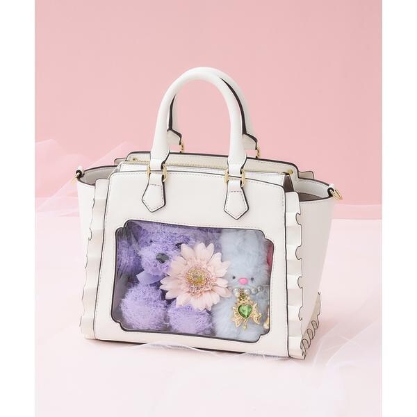 アンドシュエット（& chouette）/《推し事バッグ》クリアポケット付きぬいぐるみバッグ