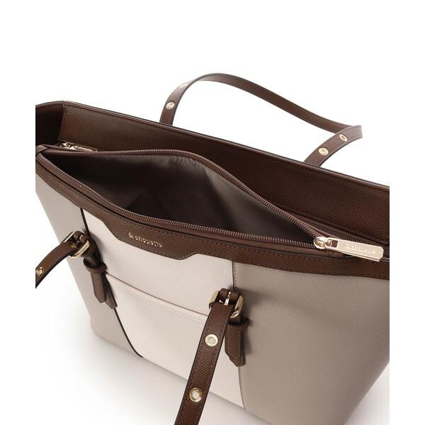 アンドシュエット（& chouette）/バイカラーベルトデザインA4トートバッグ《通勤・通学》