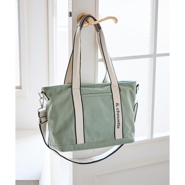 アンドシュエット（& chouette）/キャンバスロゴ2wayトートバッグ