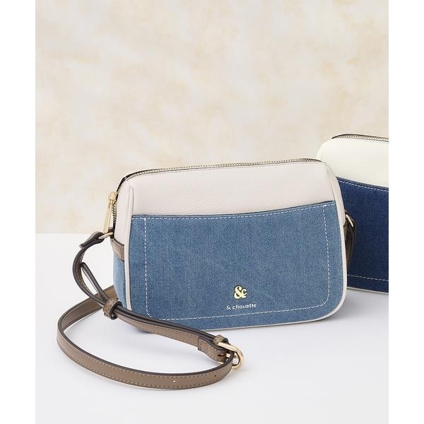 アンドシュエット（& chouette）/デニム ステッチデザインショルダーバッグ